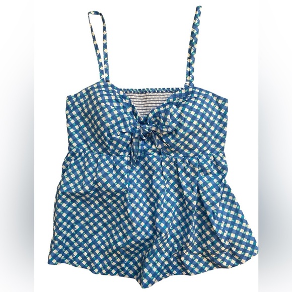 NWOT Lilly Pulitzer Mitzi Cami Tank Top | Women’s 6 | Boca Blue Double Check - Picture 3 of 9